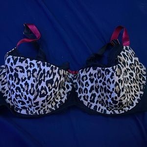Cacique Bra 42DD leopard print
